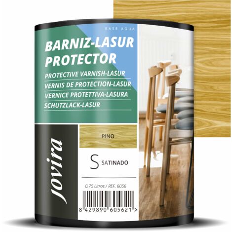JOVIRA PINTURAS Vernice - Lasur protettiva satinato a base d'acqua. Protegge, decora e impreziosisce tutti i tipi di legno. (750 Millilitri, Pino). F-39