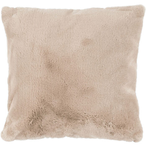 Joy - coussin - en fausse fourrure - 48x48 cm - latte