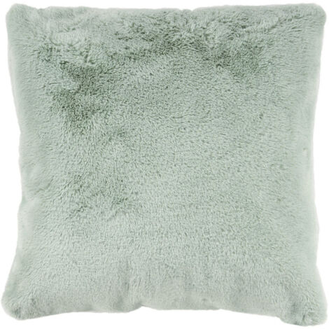 Joy - coussin - en fausse fourrure - 48x48 cm - vert sauge