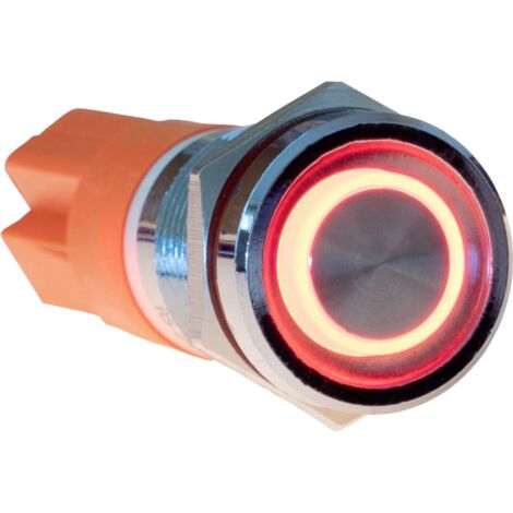 Joy-it Button12E-04 Button12E-04 Interruttore a pressione Momentaneo Rosso (Ø x L) 12 mm x 26.50 mm IK10, IP67 1 pz.