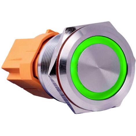 JOY-IT BUTTON22C-01 INTERRUTTORE 250 V SOSPESO VERDE ( XL) 24.80 MM X 34.50 MM IP67, IK10 1 PZ.