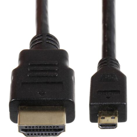TECHLY Joy-it K-1481 Câble HDMI Raspberry Pi [1x HDMI mâle - 1x HDMI mâle D Micro] 3.00 m noir