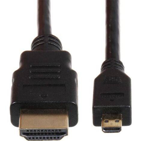 TECHLY Joy-it K-1481 HDMI-Kabel Raspberry Pi [1x HDMI-Stecker - 1x HDMI-Stecker D Micro] 1.80 m Schwarz