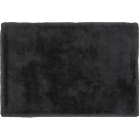 Joy - tapis rectangulaire - fausse fourrure - gris anthracite