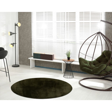 Joy - tapis rond - fausse fourrure - vert