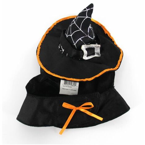 Joyería para mascotas de otoño e invierno, gorra de disfraz de gato de Halloween, sombrero de mago, sombrero negro convertido en perro pequeño, talla única para bufanda 26-30