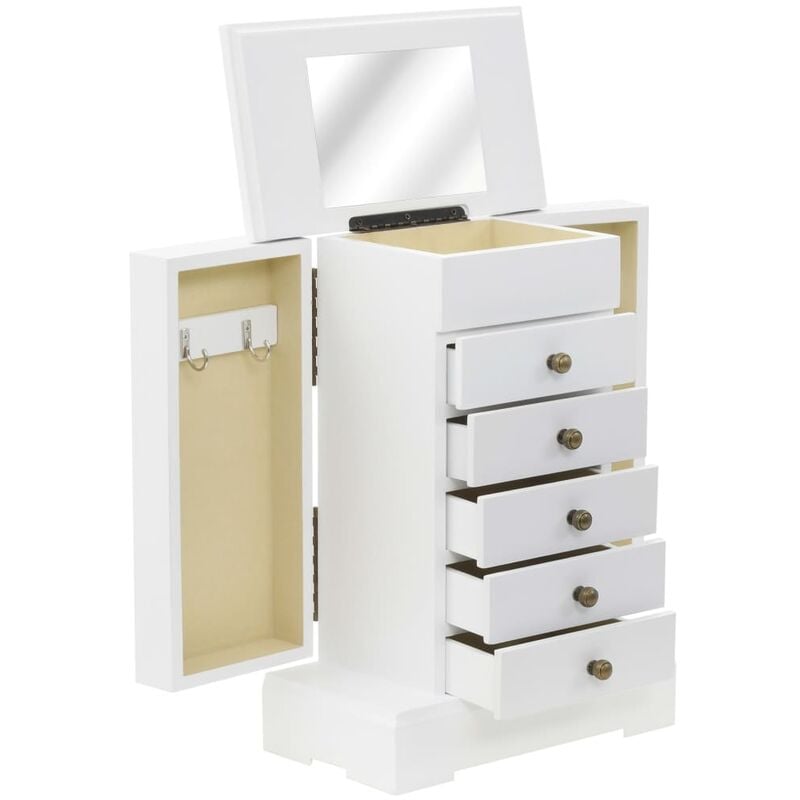 

Joyero con espejo de MDF 25x13,5x34 cm