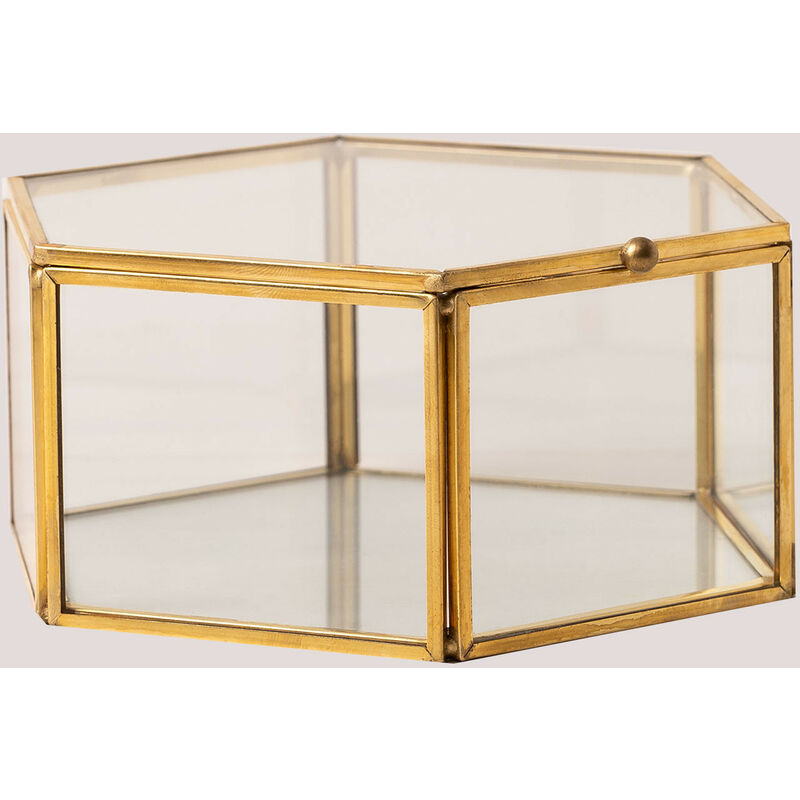 

Joyero de Cristal Moira Dorado - Sklum