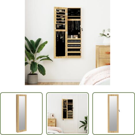 Joyero de pared -  Espejo con joyero de pared 30x8,5x106 cm