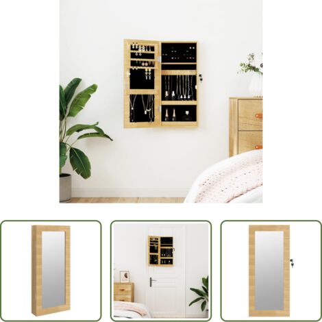 Joyero de pared -  Espejo con joyero de pared 30x8,5x67 cm