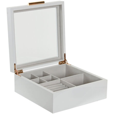 Joyero Madera Cristal 20,5X21X8,5 Blanco