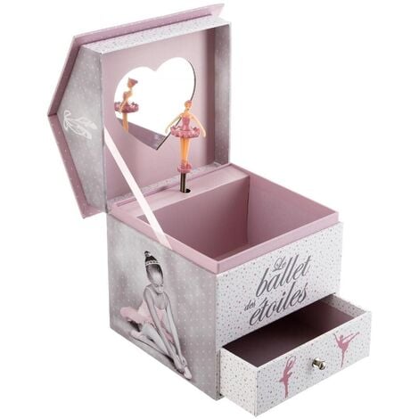 Joyero musical de bailarina l. 14.3 x d. 14.2 x h. 16 cm