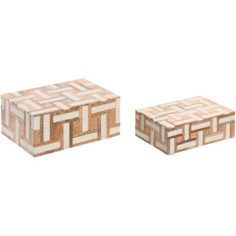 Joyero Set 2 Mango Resina 18X13X7,5 15X10X5