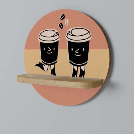 JOYFUL COFFEE Mensola rotonda