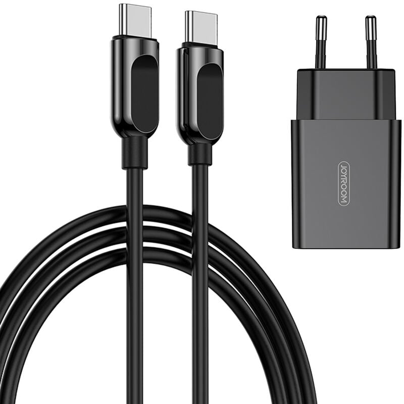 Joyroom 2 en 1 chargeur adaptateur & Cable Set 18W rapide PD Chargeur Adaptateur rapide de charge Chargeurs Voyage EU-Adapter + type c Cord type c