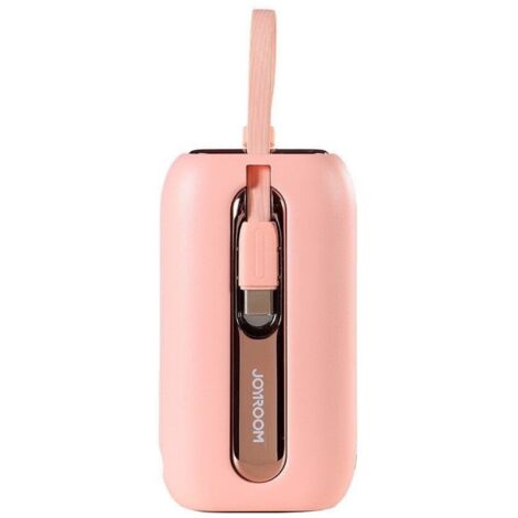 Joyroom Powerbank 10000mAh Colorful Series 22.5W mit 2 integrierten USB C und iPhone Kabeln pink (JR-L012)