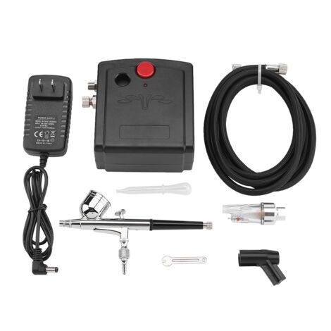 JP-130 Dual-Action-Airbrushpistole mit integriertem 110-240V-Kompressor für Modellbau und individuelle Gestaltung