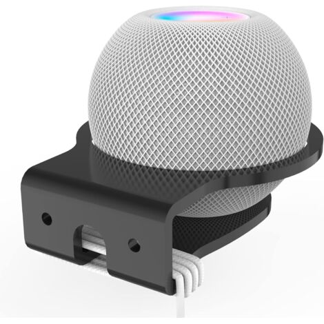 Jp02Y Kompatibel mit Apple Homepod Mini Halterung, Wandständer mit integriertem Kabelmanagement, Lautsprecherzubehör-Rack, für Küche, Bad und Schlafzimmer (Apple Homepod Mini, Schwarz)