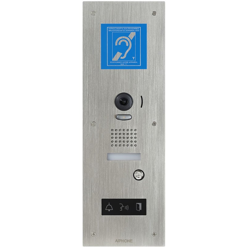 Platine de rue - vidéo - encastrée - pour moniteur jp4med - en inox Aiphone jpdvflbm