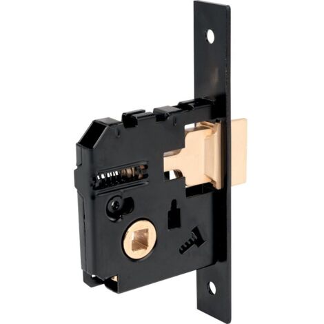 JPM – Serrure monopoint à larder noire compacte – Saillie pêne 11mm – Fouillot carré 7mm – Têtière 125x20mm – Coffre 65x60,3x13mm – Axe 40mm