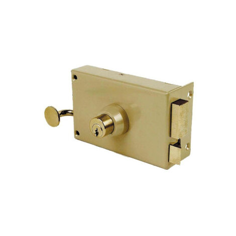 JPM – Serrure monopoint VEGA horizontale 45mm – Cylindre 5 goupilles avec 3 clés – Haute sécurité en acier embouti – Pour usage intensif - 120300-01-1A