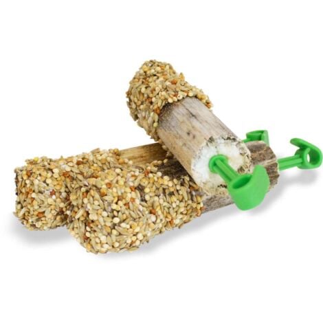 JR FARM Bastoncini di girasole per pappagalli ripieni di deliziosi cereali 3 pezzi.