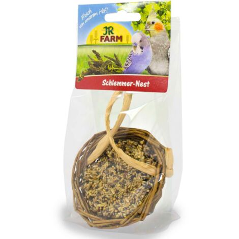 JR FARM Glutton's Nest - deliziosi dolcetti per giocare e sgranocchiare per tutti i pappagalli 75 g
