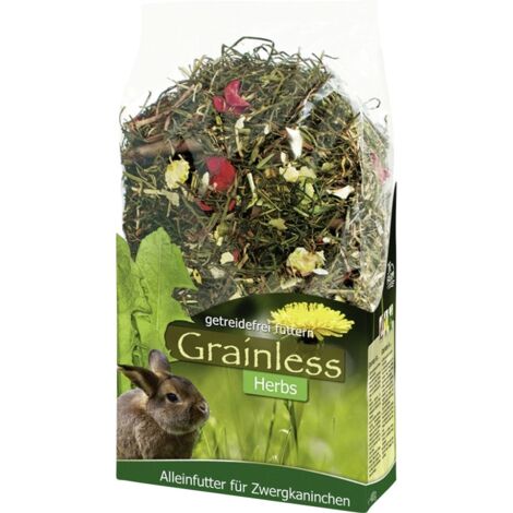 JR Grainless Herbs Zwergkaninchen Futtertrog & Kleintierfutter