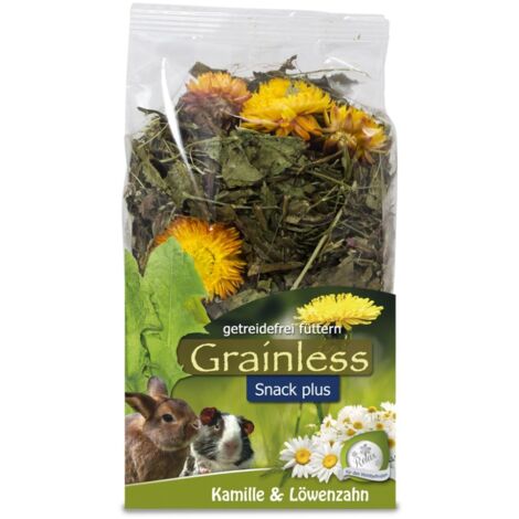 JR Grainless Plus Kamille & Löwenzahn Futtertrog & Kleintierfutter