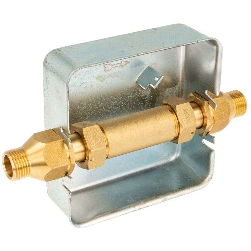 Le Sanitaire - Js Wasserzähler-unterputz-einbaukasten 1/2 Aussengewinde - Ø 15 Mm Lötmuffe - Typ Upk 9020