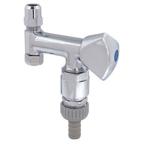 JS APPAREIL ÉVÉNEMENTIEL POUR VENTILATION D'ANGLE RB, SV, 3-KT.GR, DN10, 3/8", POLI CHROMÉ