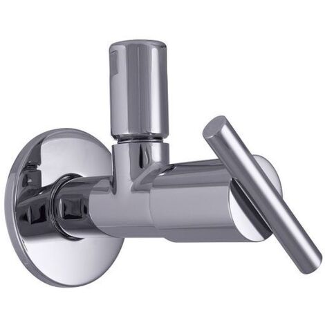 JS DESIGN-TEC VENTIL D'ANGLE, N. AUTONOME SPARTA, 1/2", CHROME HAUT BRILLANT, DVGW