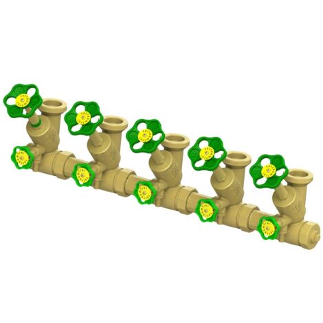 JS DISTRIBUTEUR ATV, ROBINET DE MONTE, 5-VOIES, DN32, ENTRÉE 1 1/4", SORTIE 2"