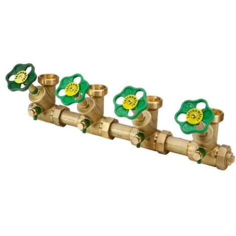 JS DISTRIBUTEUR ATV, ROBINET DE REPARTITION, SPINDEL, 4 VOIES, DN25, ENTRÉE 1", SORTIE 1 1/2"