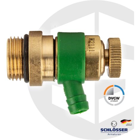 JS Entleerungsventil G 3/8 Typ 1831, mit O-Ring für Schrägsitzventile Freistrom- KFR Ventile