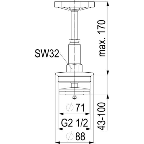 JS FETTKAMMER-OT pour fixation en position verticale, DN50, 2 1/2", Laiton, EPDM