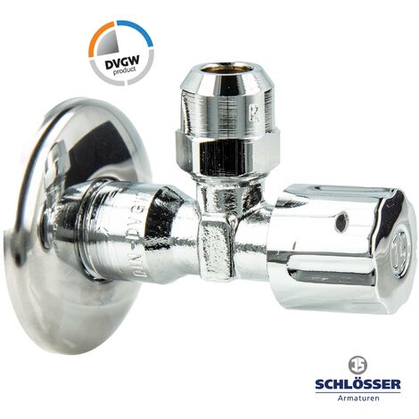 JS Profi Eckventil 1/2 Zoll Handwerkerqualität DVGW Messing verchromt