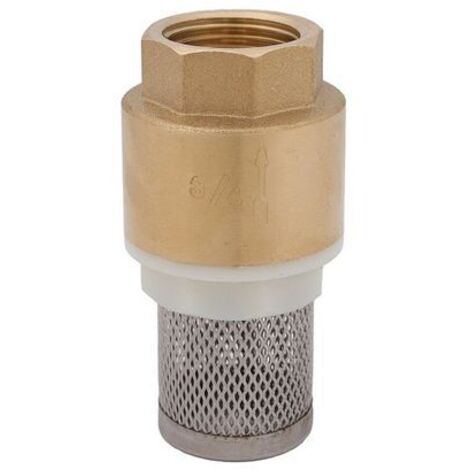 JS VENTILATION D'ARRÊT, SYSTÈME YORK, M. FERMETURE ET PANIER D'ASPIRATION NIRO, 1/2", Laiton