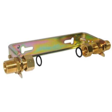 SCHLÖSSER ARMATUREN JS Wasserzähler-Bügel 1 Zoll - für Hauswasserzähler Q3 DN 25 Baulänge 190 mm, nicht verstellbar, verzinkt