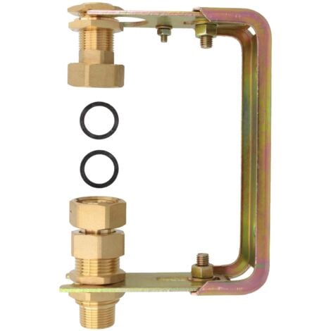 JS Wasserzähler-Bügel 3/4 Zoll, Steigstrang - für Hauswasserzähler Q3 DN 20 Baulänge 105 mm, verstellbar, verzinkt