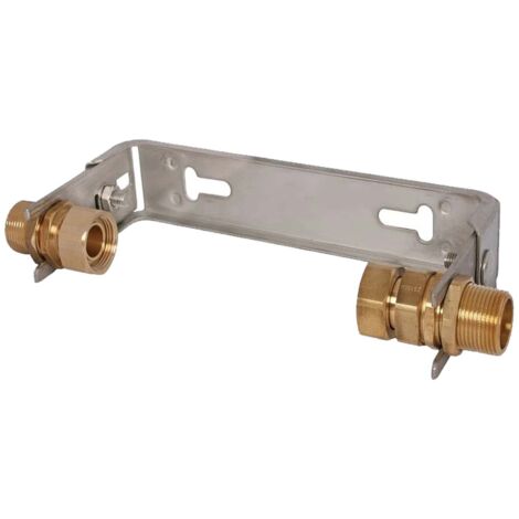 JS Wasserzähler-Einbaubügel, waagerecht, mit Verschraubung, verstellbar, mit Dauerdurchfluss Q3=10,0m3/h, 1 1/4'' x 1 1/4'', aus Edelstahl, 0022603200001