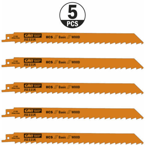 JS1111K-5 5 LAME SEGHETTO X LEGNO HCS 225x8.5x3TPI (SIDESET/MILLED)