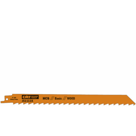 JS1111K-5 5 LAMES DE SCIE SABRE EN HCS POUR BOIS 225X8,5X3TPI