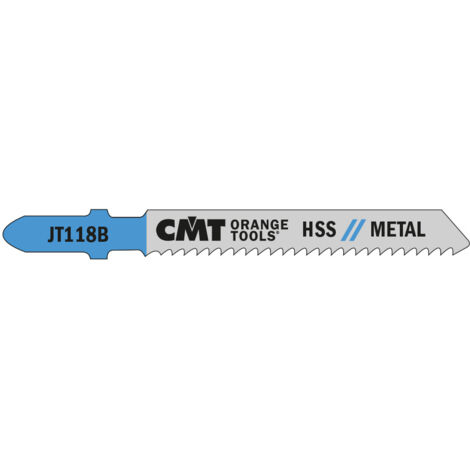 JT118B-5 5 lames de scie à métaux HSS 76 x 1,9-2,3 x 12 TPI (droites/fines)