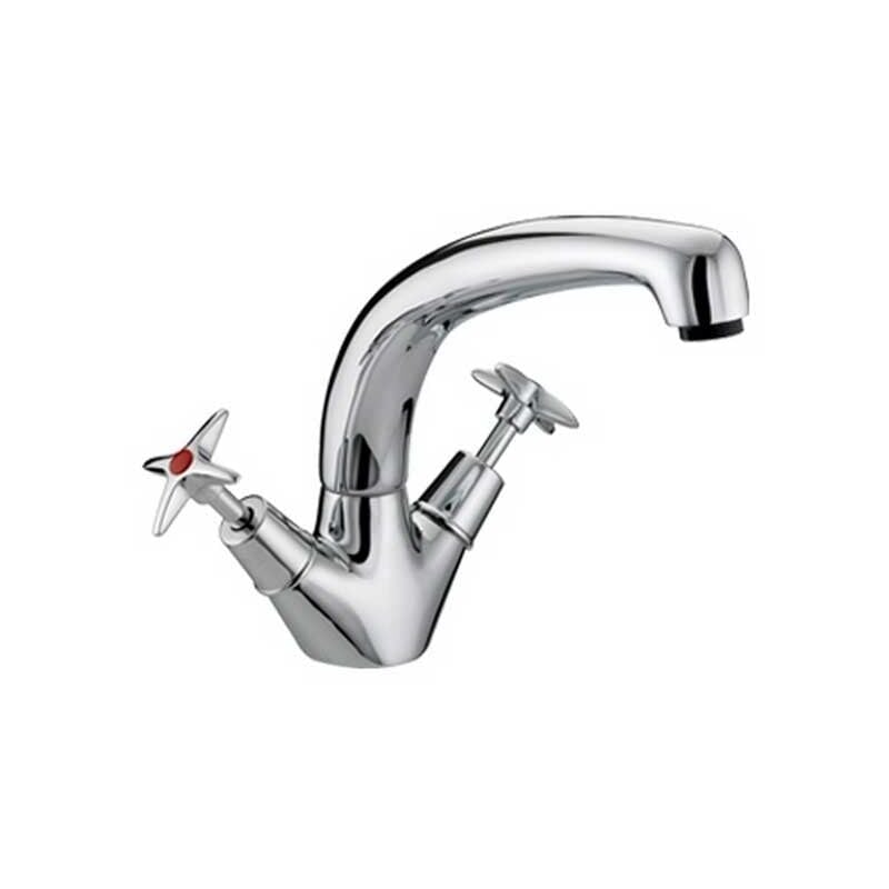 JTP Astra Mono Kitchen Sink Mixer Tap, Dual Handle, Crosshead Handle, Chrome