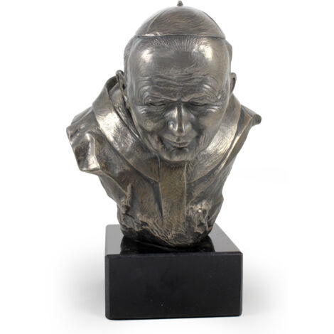 Juan Pablo II el Joven - busto en mármol, estatuilla de un personaje célebre, decoración para oficinas, escuelas y hoteles de Art-Dog