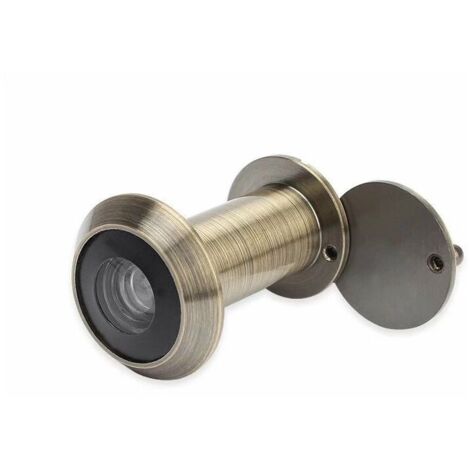 Judas de porte, 200°judas laiton avec cache de surveillance pour un montage dans des vantaux de porte de 35 mm-60 mm(1pcs,Bronze)