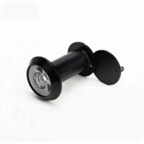 Judas de porte, 200°judas laiton avec cache de surveillance pour un montage dans des vantaux de porte de 35 mm-60 mm(1pcs,Noir)