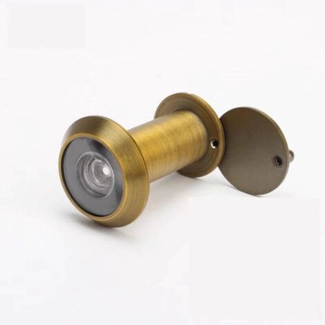 Judas de porte, 200°judas laiton avec cache de surveillance pour un montage dans des vantaux de porte de 35 mm-60 mm(2pcs,Jaune)