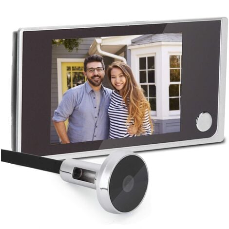 EJ.LIFE Judas de Porte avec écran LCD Numérique 3,5" 120 degrés pour Surveiller les yeux de chat, Digital Door Viewer Judas de Porte Camera Surveillance